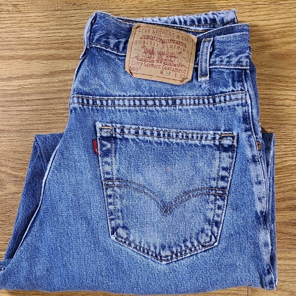 LEVIS 560 VITAGE 34x29 MENS LOOSE FIT TAPERD LEG MECANIC STRIGHT BLACK LABE JEAN - Picture 1 of 8